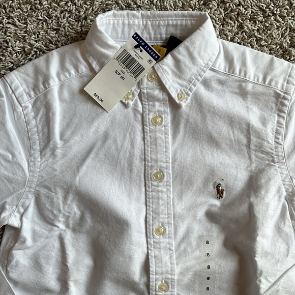 Polo Ralph Lauren boys size 8 white Oxford shirt - Picture 2 of 3
